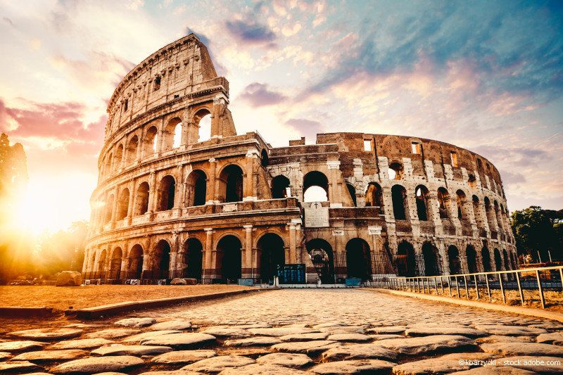 Das Kolosseum in Rom wurde vorwiegend aus Travertin erbaut