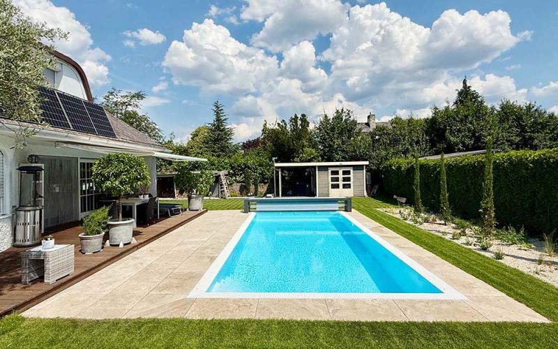 hellbeige Travertin Medium Great Pool- und Terrassenpaltten