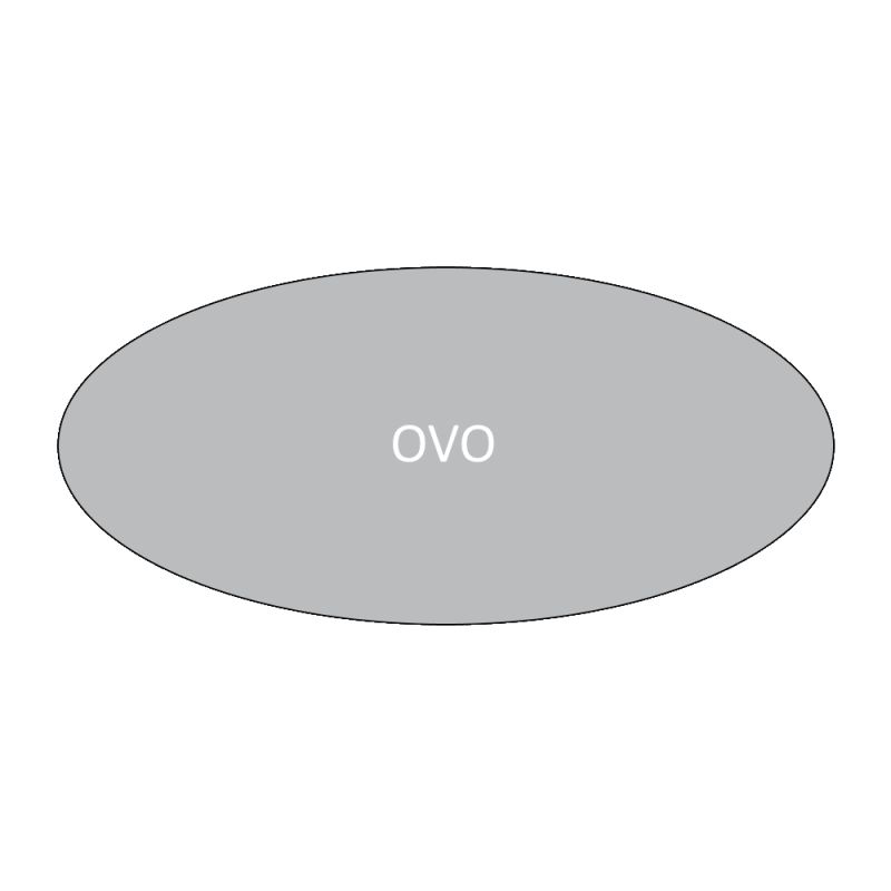 Tischform oval