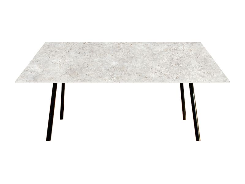 Tisch rechteckig mit Dekton Tischplatte TK05 Sabbia