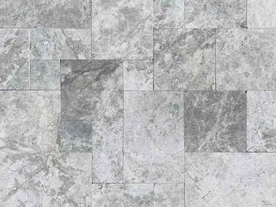 graue Marmor Terrassenplatte im Römischen Verband