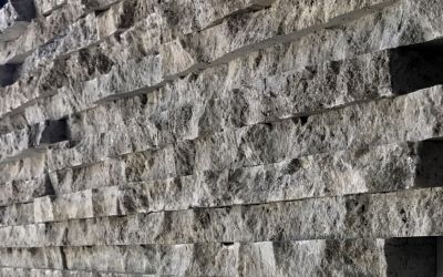 Travertin Wandverblender grau Fassadenverkleidung