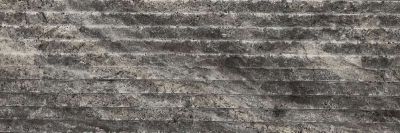 Wandverblender aus Travertin grau mit Linien