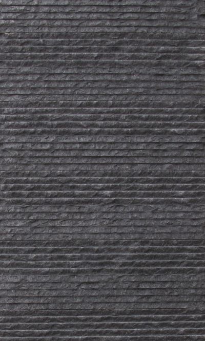 Wandverkleidung schwarzer Basalt gestreift