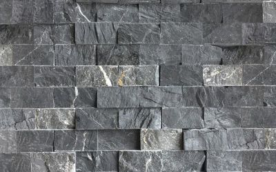 Marmor Wandmosaik Paneele grau schwarz