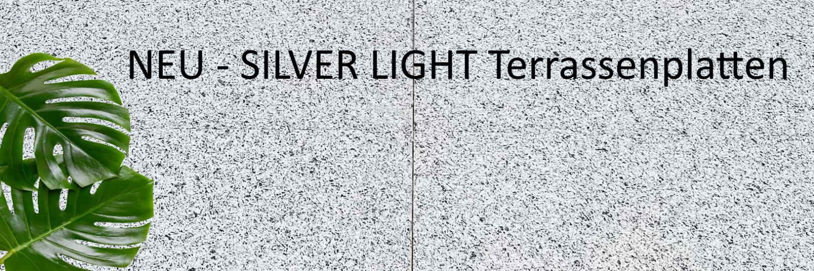 weiße bis hellgraue Granit Terrassenplatten